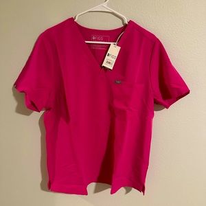 NWT FIGS electric orchid scrub top